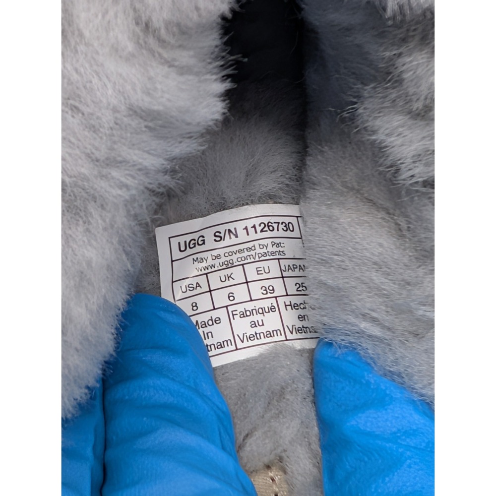 UGG Cozy Slipper Women's 8 Slip On Gray Comfort Shoe Fuzzy Sherpa Lined 1126730 - Picture 7 of 7